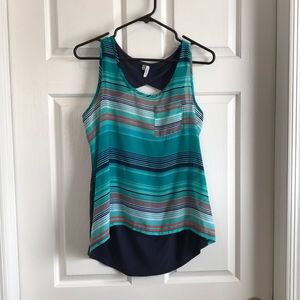 Navy/Teal size medium tank